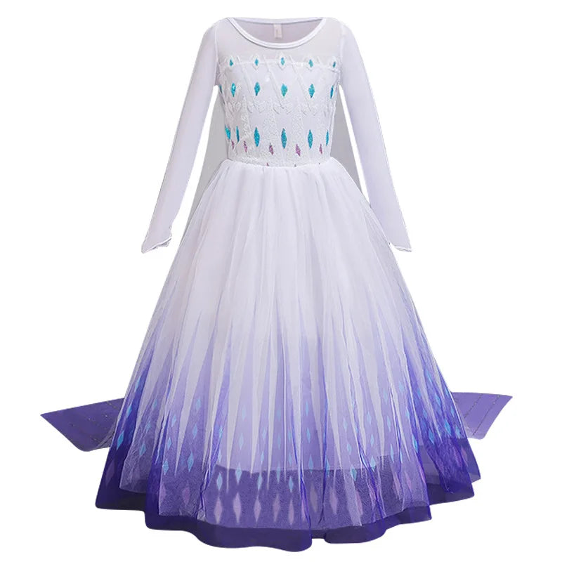 Anna Elsa Princess Girls Dress Up Winter Snow Queen Costume Carnival Party Halloween Kids Carnival Birthday Party Clothes