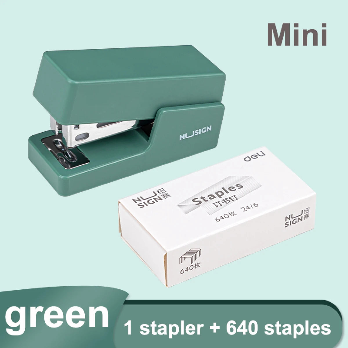 Mini Stapler Set Portable Color Paper Binding Machine Use 24/6 26/6 Staples Fashion Stationery Office Supplies