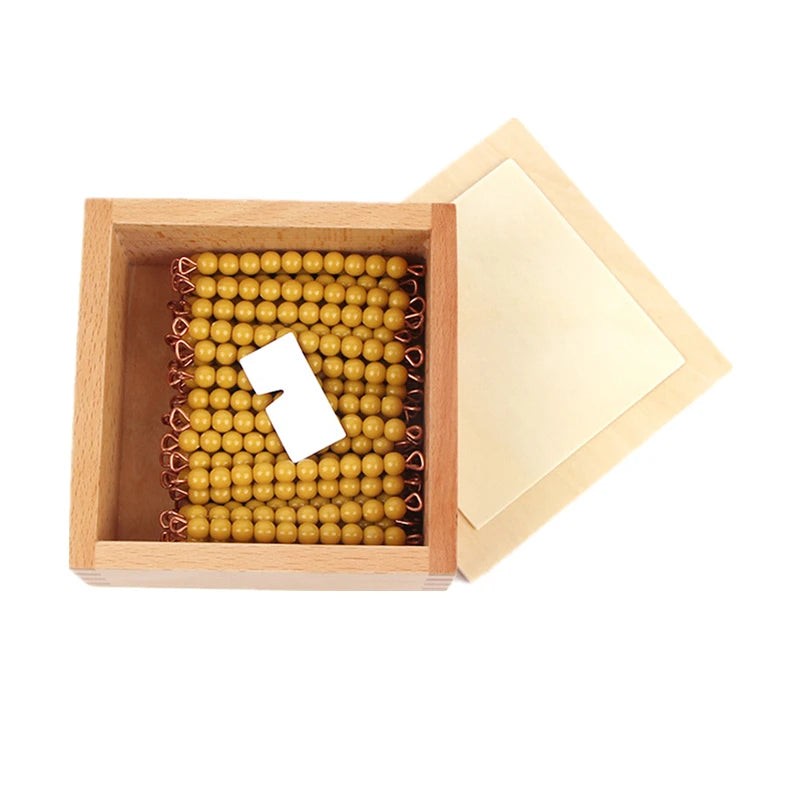 Montessori Counting Game for Children Colorful/ Golden Beads Box Kids Numbers Learning Resources Early Childhood Education Toy