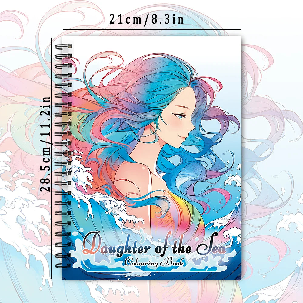 Spiral Coloring book -30 Sheets adult coloring book, 11.2 x 8.3 inches, 100g thick paper, drawing book, homecoming holiday gift