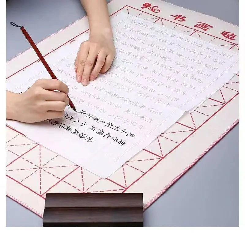 Chinese Calligraphy Brush Set – Beginner Kit with Felt, Bamboo Roll & Rice Paper