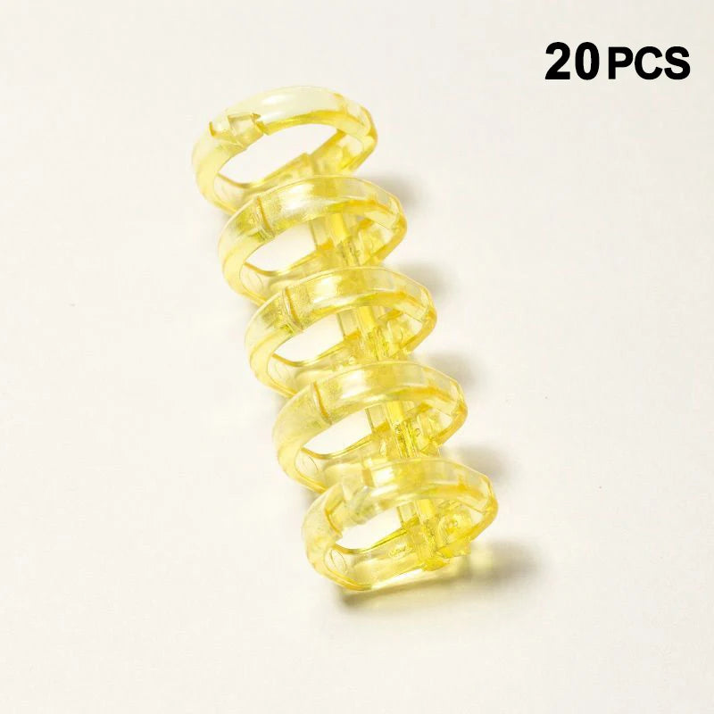 20PCS 5hole Loose-leaf Binder Ring Notebook Spring Spiral Rings Binder Strip Buckle Clip Binding Clip School Supplies Stationery