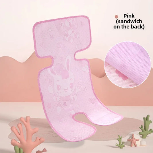 1PC Baby Stroller Cooling Mat Ice Silk Reclining Mat Cushion Baby Dining Chair Cooling Mat Summer Safety Seat Sleeping Mat