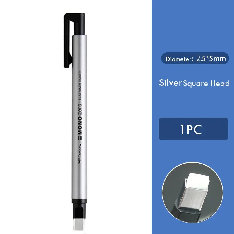 Tombow Mono Zero Eraser Precision Tip Pen-Style Mechanical Rubber Refillable Pen Sketch Drawing Correction Erasers Art Supplies