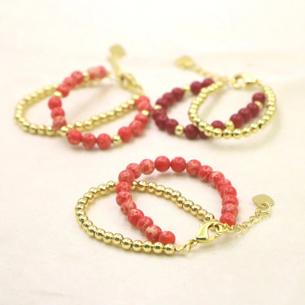 Lovely Fashion Natural Stone Bead Bracelet Baby Girls Lobster Clasp Accessories Girls Yoga Christmas Wedding Gift Jewelry Charm