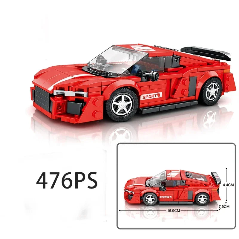 Speed Series Racing Sports Vehiclea Technique Car Supercar Building Blocks Set Bricks Classic MOC Model Toys For Kids