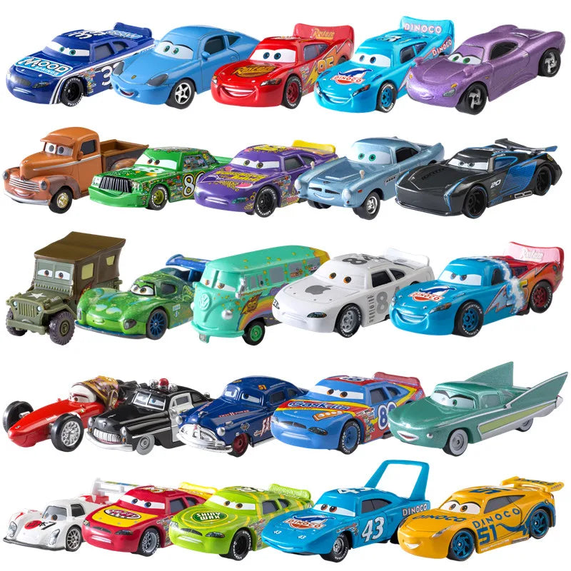 Disney Pixar Cars Toys racing Lightning McQueen Jackson Storm The King Mater 1:55 Diecast Metal Alloy Model Car Kid Gift