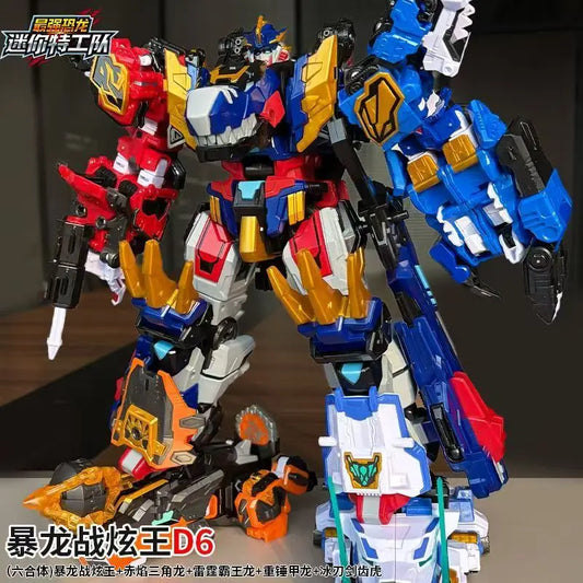 MiniForce Dinoid Warrior Transformation Robot Dinosaur Model REX KAISER Combine Mini Force Deformation Headbot Giganoto Dino Toy