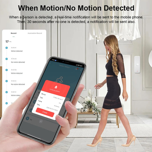 Tuya WiFi/Zigbee Human Body Infrared Detector PIR Motion Sensor Security Smart Life APP Remote Works With Alexa Google Home
