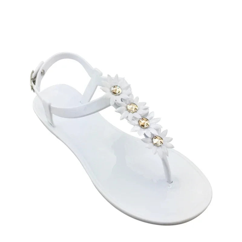 Comemore Clear Shoes Ladies Jelly Shoes Beach Vacation Sandals 2026 New Simple Trendy Flat Shoe Women Flip Flops Chaussure Femme