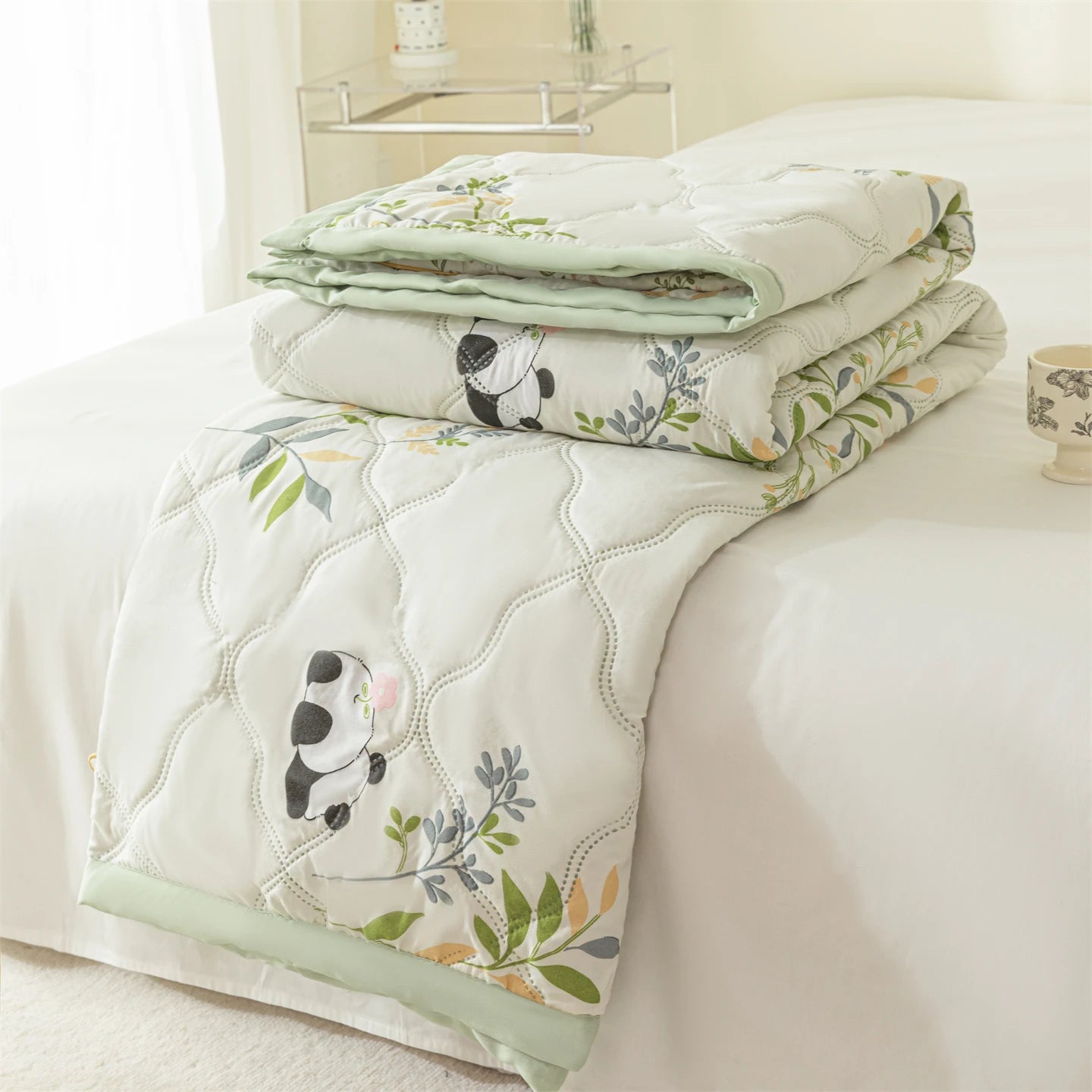 2026 New Printed Washed Summer Quilt Lightweight Breathable Cooling Air Condition Comforter Soft Thin Bed Blanket for Home Dorm