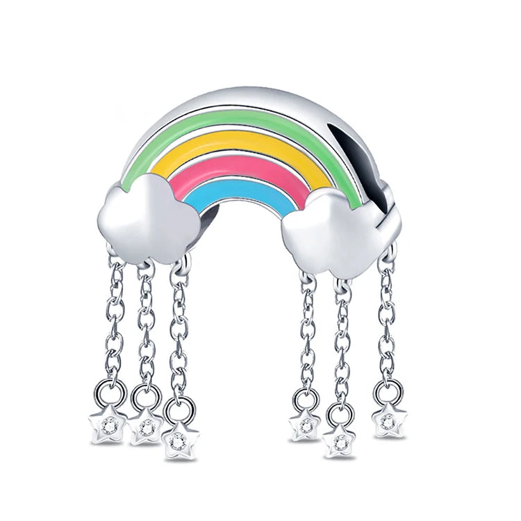 925 Sterling Silver Hot Air Balloon Sunflower Color Series Charms Beads Fit Original Wear Bracelets S925 DIY Jewelry Gifts