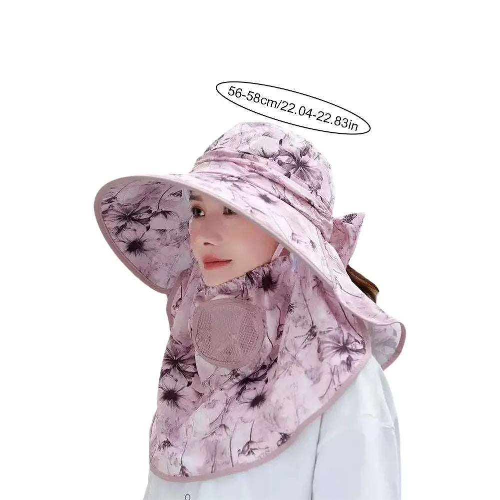 2025 New Wide Brim Sun Hat Face & Cooling Gel Band For Outdoor Wide Brim UV Protection Mesh Sunscreen Hat