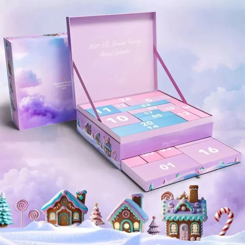 Diamond Painting Advent Calendar – 24-Day DIY Craft Set for Kids