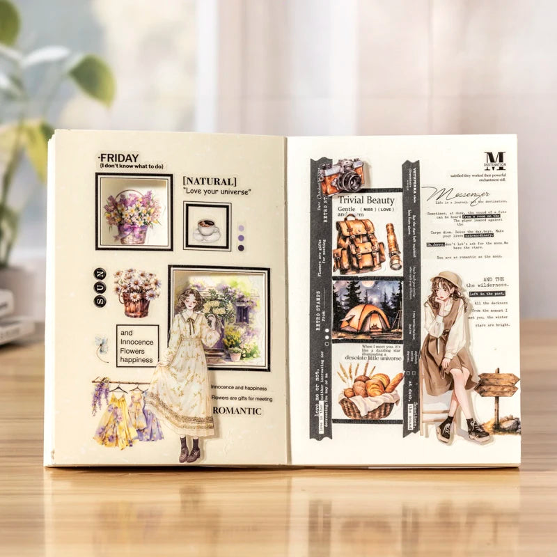 20 Sheets Career Sticker Book for Journal Scrapbooking DIY Planner Phone Case Decoration Kids Adults Craft Art Supplies