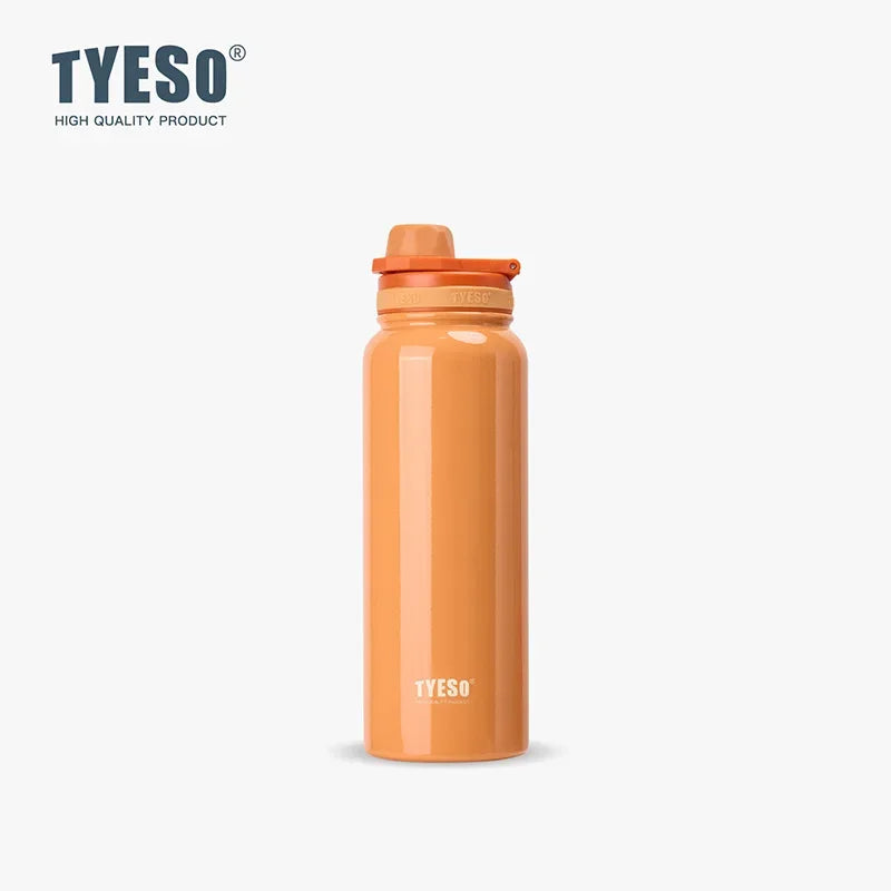 TYESO Thermos Bottle Car Insulated Flask Water Tumbler for Outdoor Sports Travel Vacuum Flasks Stainless Steel Thermal Cup
