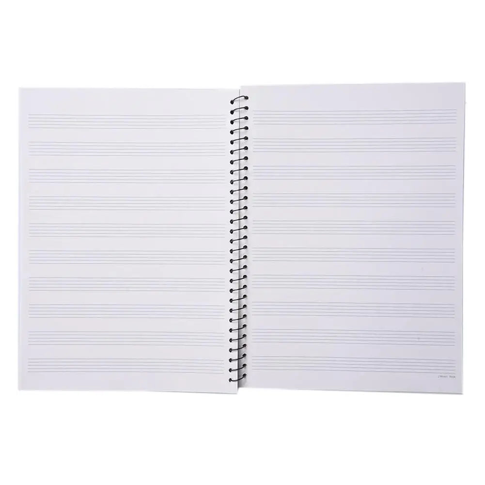 50 Pages Music Sheet Spiral Notebook Stave Staff Manuscript Paper Exercise Book Used for Music Composition Double-sided Writing