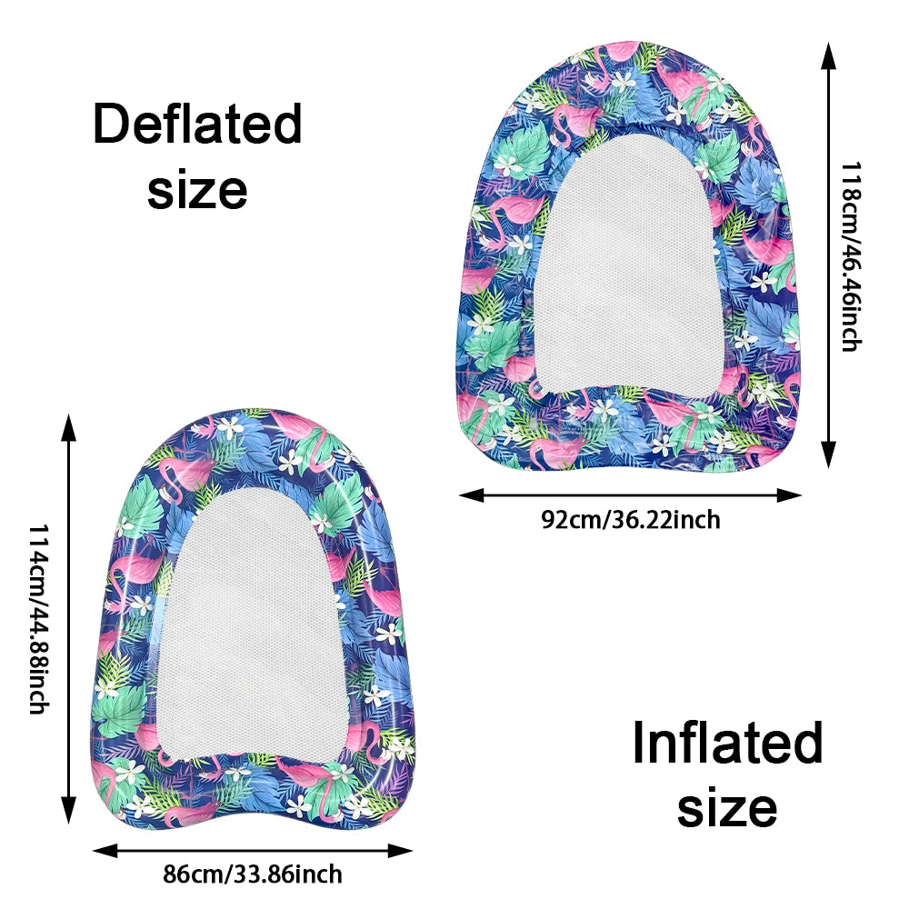 1 pc inflatable heart floating portable water lounge chair, suitable for summer beach swimming pool water entertainment