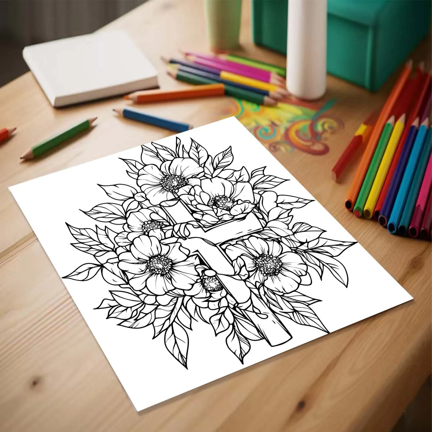 Spiral Colouring Book 24 Sheets 20x 20 cm For Graffiti Painting Drawing Book Relieve Anxiety Perfect for Many Holiday Gifts