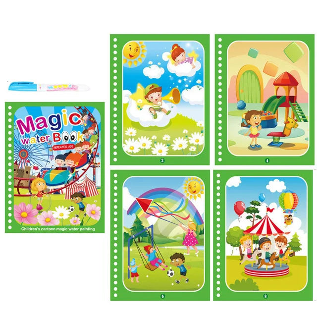 Children Painting Drawing Toys Reusable Coloring Book Magic Water Drawing Book Sensory Early Education Toys for Kids