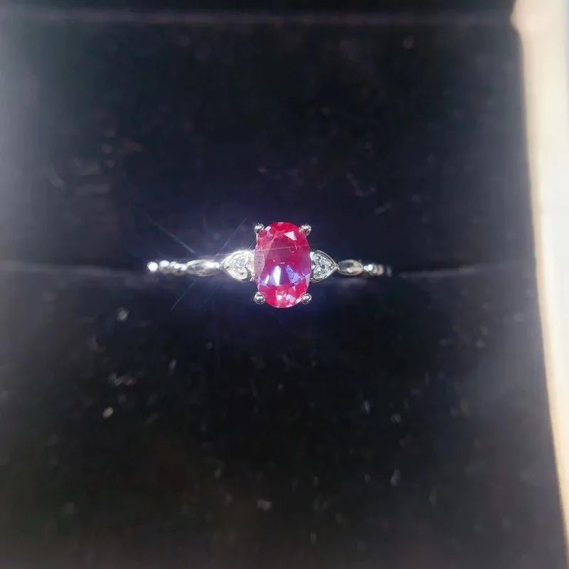 2024 New S925 Sterling Silver New Jewelry Natural Alexander Women's Ring Adjustable Silver Ring Gift