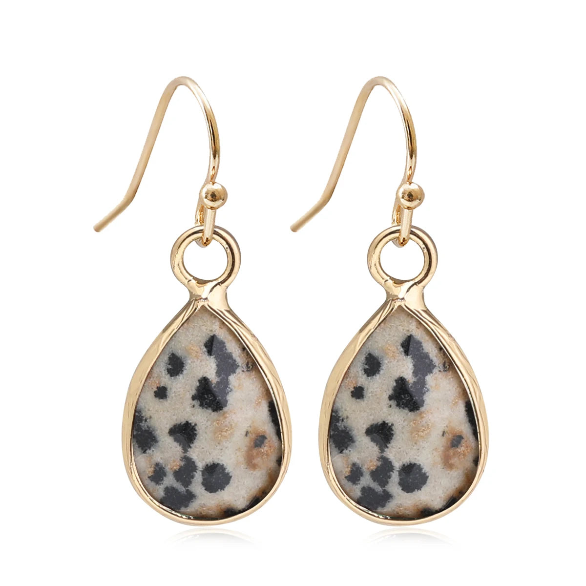 Waterdrop Natural  Stone Dangle Labradorite Earrings for Women Newly Designed  Female Daily Wear Wholesale Dropshiping