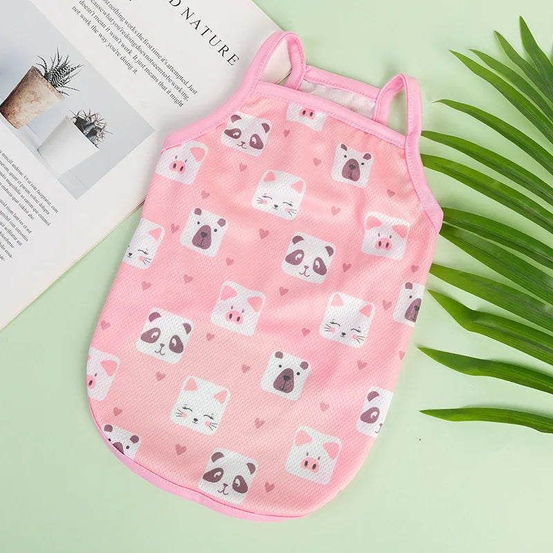 XS-XXL Ultra Thin Dog Cooling Vest Breathable Clothes Pet Clothes for Small Dogs Cute Fruit Print Summer Puppy Cat Cheap T-shirt