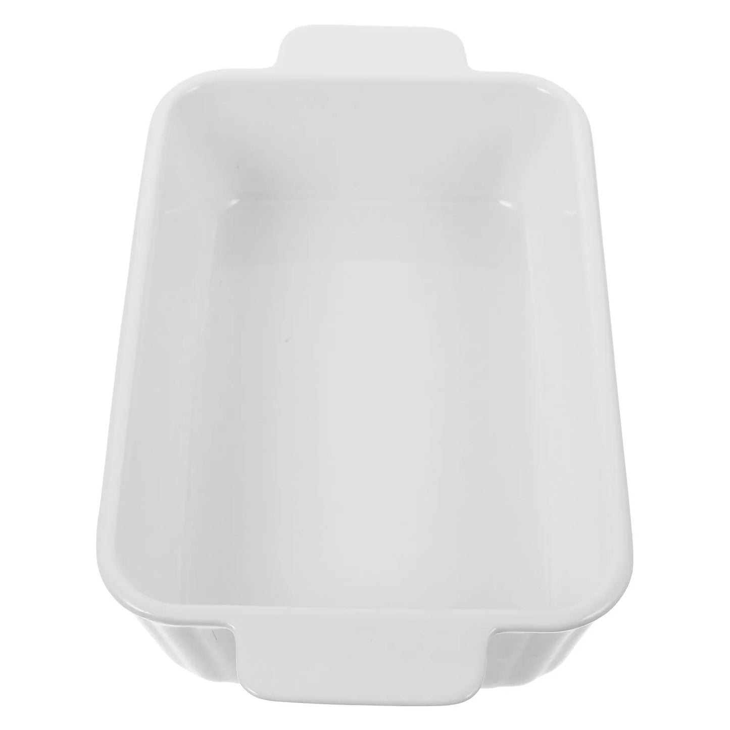 Double Handle Ceramic Baking Tray Heat Resistant for Roast Meat Chicken Pie Storage Salad Bowl Home Kitchen Bakeware Cooking