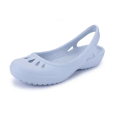 2023 Women 1 Jelly Sandals Home Non-slip Summer Hole Shoes Female Flat Slippers Plastic Female Waterproof EVA Garden