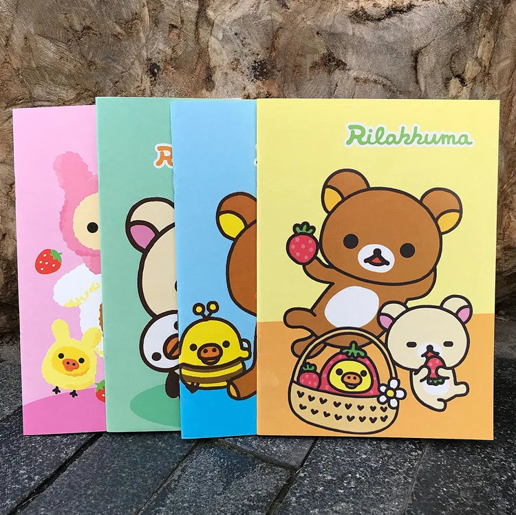 Rilakkuma A5 Notebook Kids Kawaii Relax Bear Journal Student Writing Note Notepad Planner School Office Supplies Children Gift