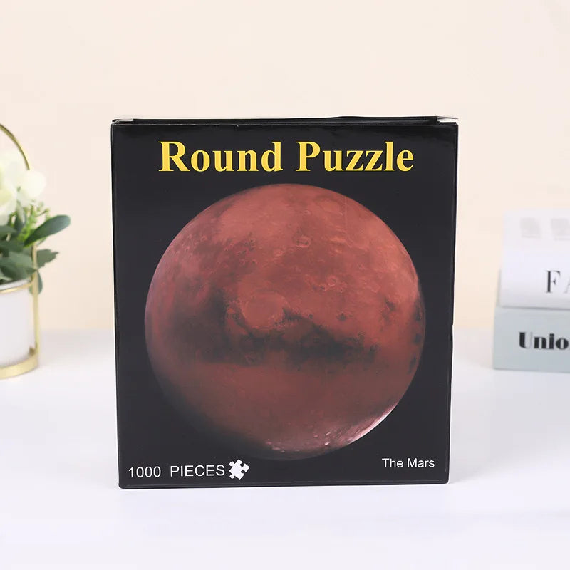 Adult Puzzle 1000 Pieces Challenge Games Learning Educational Puzzle Toys Moon Puzzle Rainbow Starry Space Traveler Flat Puzzle