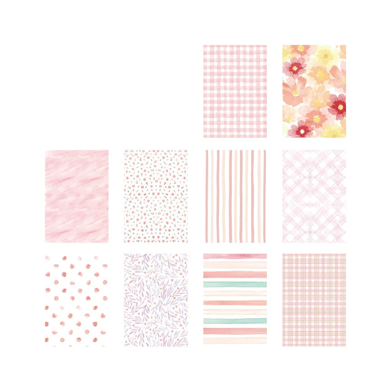 50 Pcs Kawaii Ins Paper Card DIY Decoration Idol Photocard Scrapbooking Diary Background Collage Material Paper Stationery