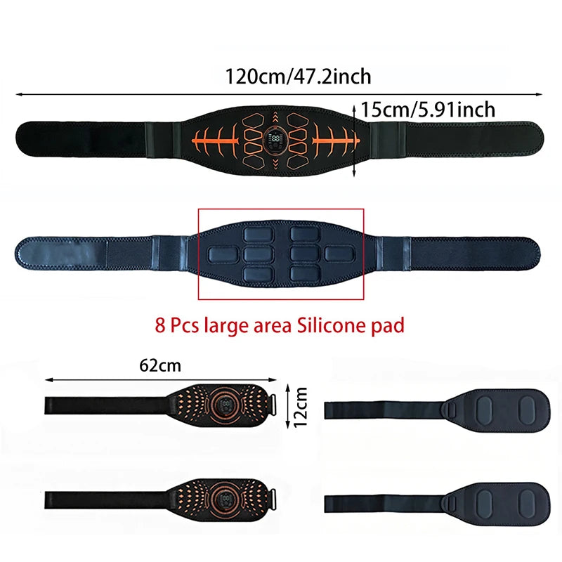 Smart Abdominal Toning Belt Abs Trainer Muscle Toner For Body Arm Training Workout Home Gym Fitness Massage