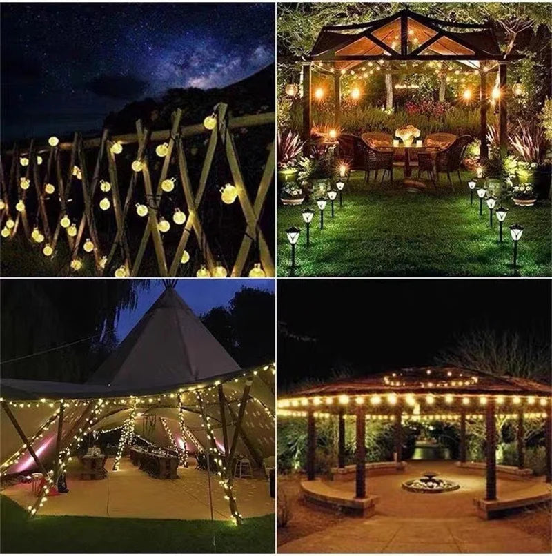 LED String Light Solar Fairy Lights 5m 20LED Warm Light Waterproof Outdoor Garden Wedding Decoration Christmas Lamp