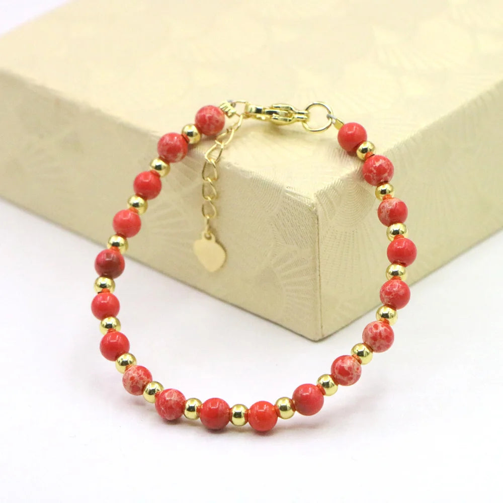 Lovely Baby Baptism Bracelet Natural Stone Crystal Lobster Clasp Parts Yoga Christmas Wedding Girls Gift Jewelry Charm Fashion