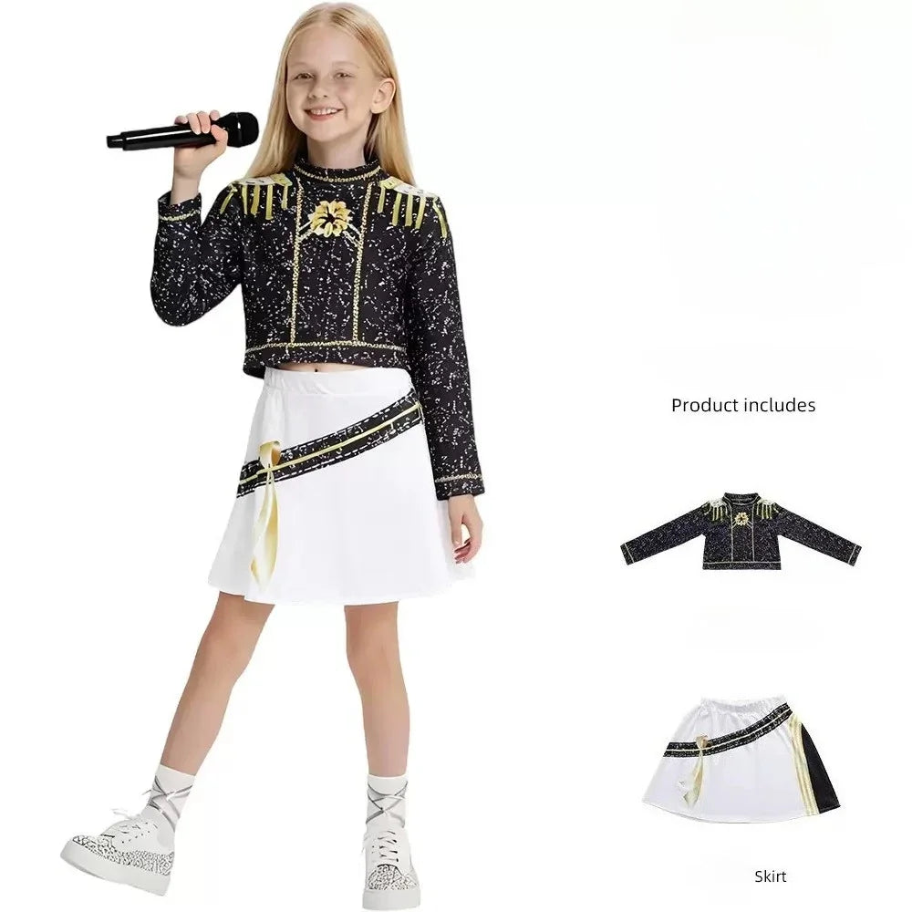 New Warrior K Pop Disguise Rumi Costume Zoey Cosplay Mira Clothes Black 3D Printing Girls Group Women Halloween Costumes Outfits