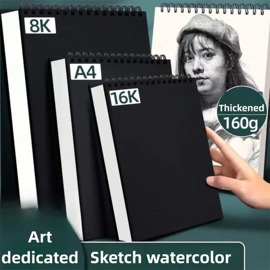 Spiral Sketchbook – 30 Sheet Thick Drawing Pad in A4, A5, A6, 8K & 16K