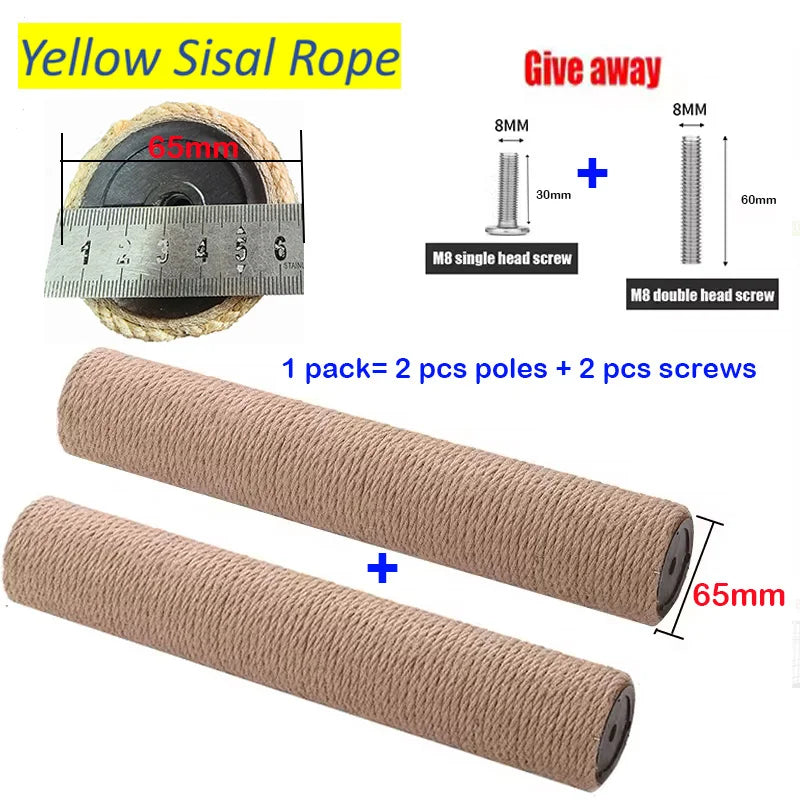 DIY Cat Climbing Tree Tower Pole Accessories Replacements Pet Cat Toys Scratching Posts Hard Paper Tube Pillars With Sisal Ropes