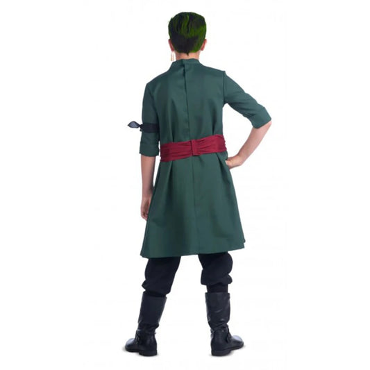Green Pirate Hunter Roronoa Zoro Outfit Boy Straw Hat Pirates Captain Luffy Cosplay Kids Tony Tony Chopper Halloween Costume