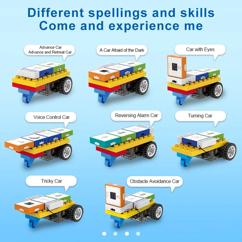 Educational Logic Building Blocks Set for Kids - Electronic Construction Programming Toy for Learning Physical Computing