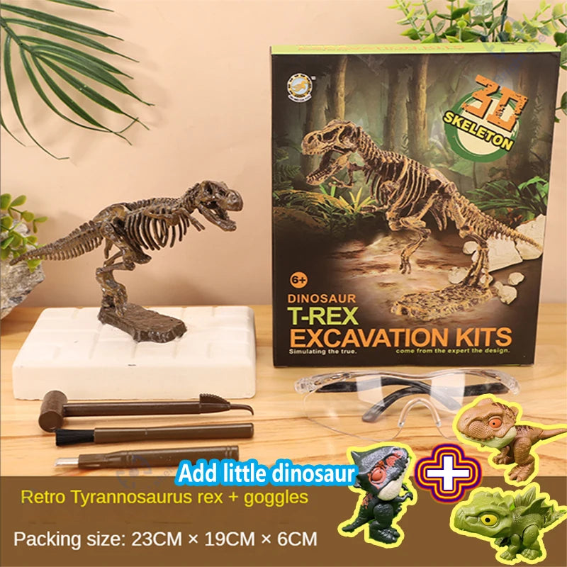 Jurassic World Kids Dinosaur Toy DIY Fossil Archaeology Excavation Kit Skeletons Dig Stem Science Educational Toys for Children