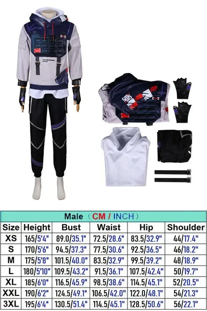 Fantasy ISO Cosplay Game Valorant Disguise Costume Adult Men Uniform Set Jacket Pants Fantasia Outfit Halloween Carnival Suit