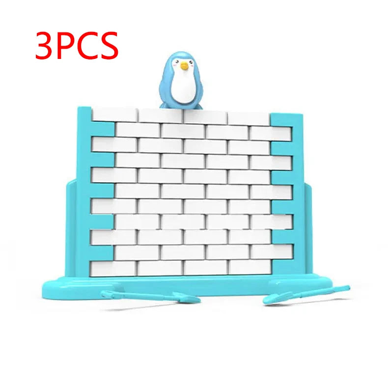 Mini Fun Children Save Penguin Ice Breaker Trap Toys Indoor Board Game Family Part Parent-child Interactive Balance Blocks Gifts