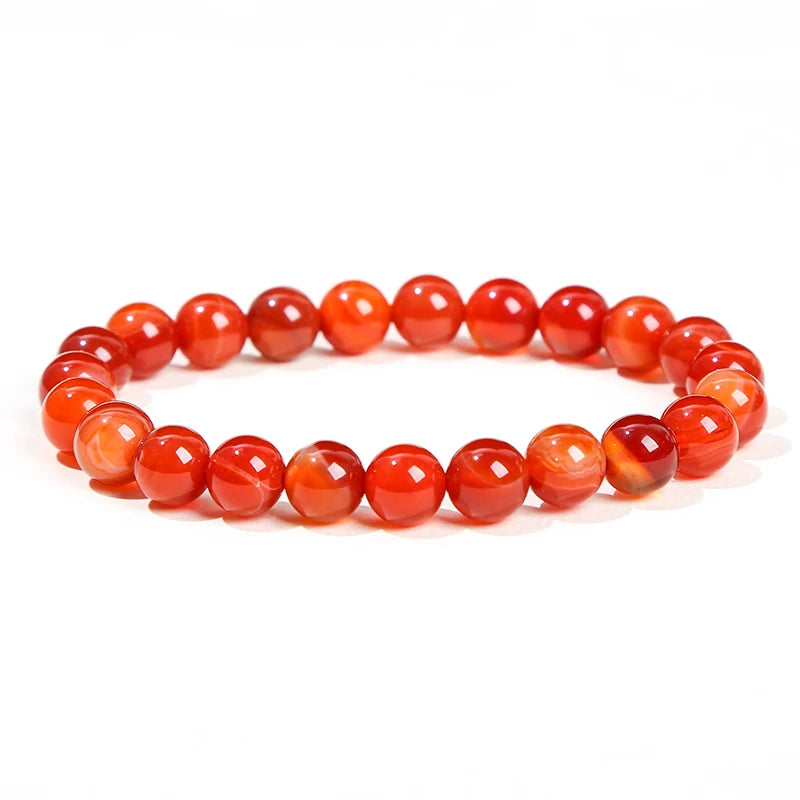 JD Natural Stone Beads Bracelet Amethyst Tiger Eye Crystal Quartz Agate Gem Beads Bangles Women Men Reiki Healling Jewelry Gift