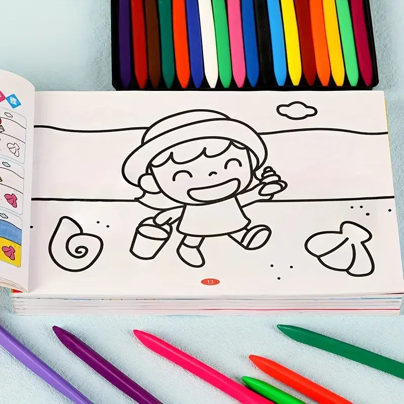 32-Page Kids Coloring Book - Fun Doodle & Drawing Activity | Educational Gift for Birthdays & Holidays | Chinese Version
