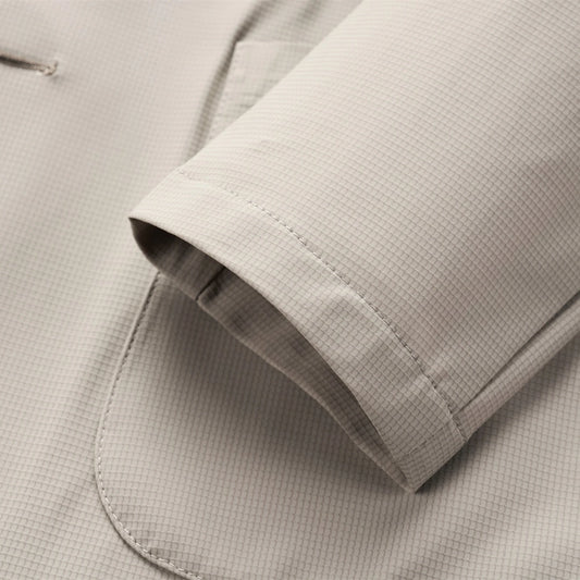 Minimalist Men Casual Blazer Ice Silk Nylon Spandex Seamless High Stretch Sun Protection Cooling Summer Breathable Tech Jacket