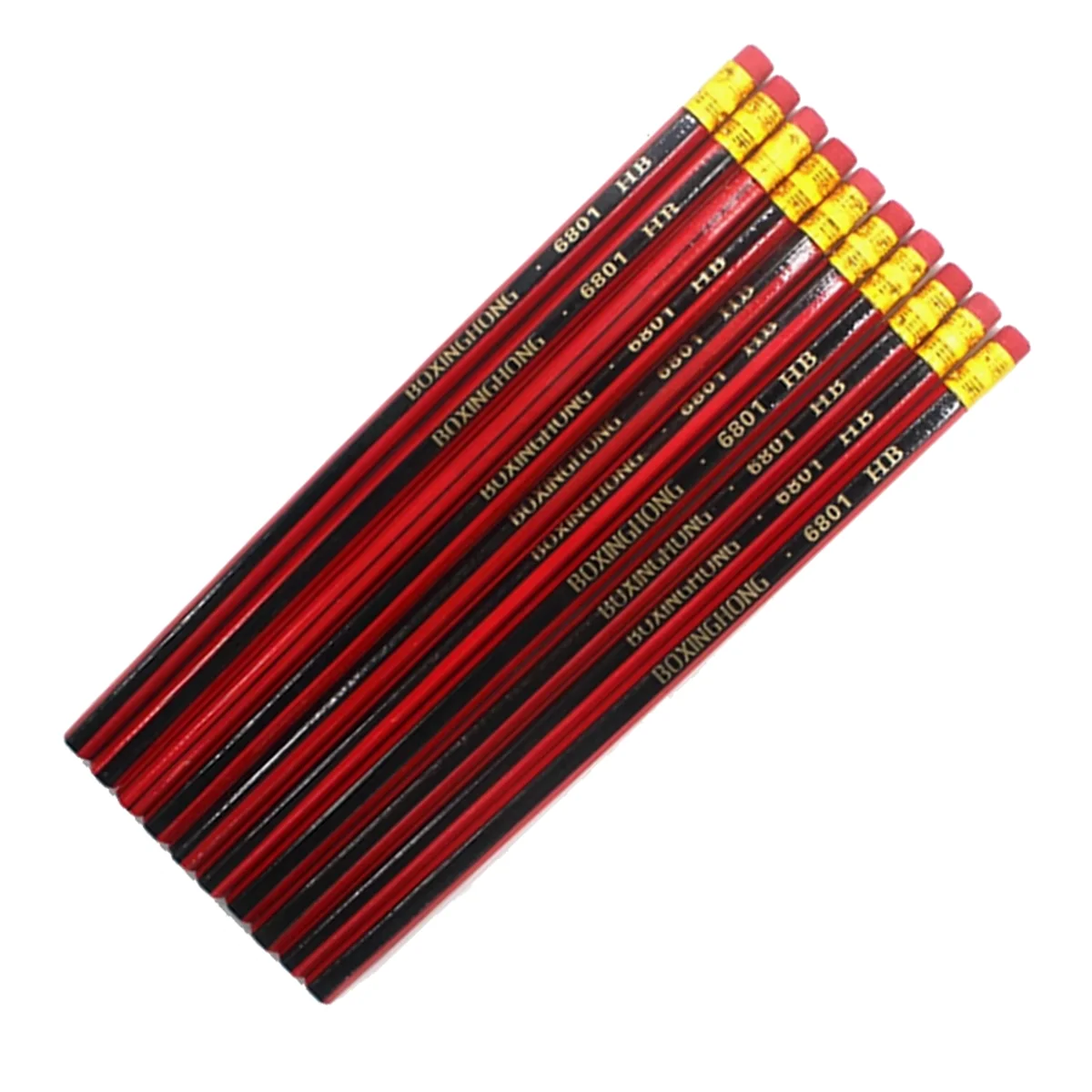 ABGV 100Pcs Sketch Pencil Wooden Lead Pencils HB Pencil with Eraser Children Drawing Pencil School Writing Stationery
