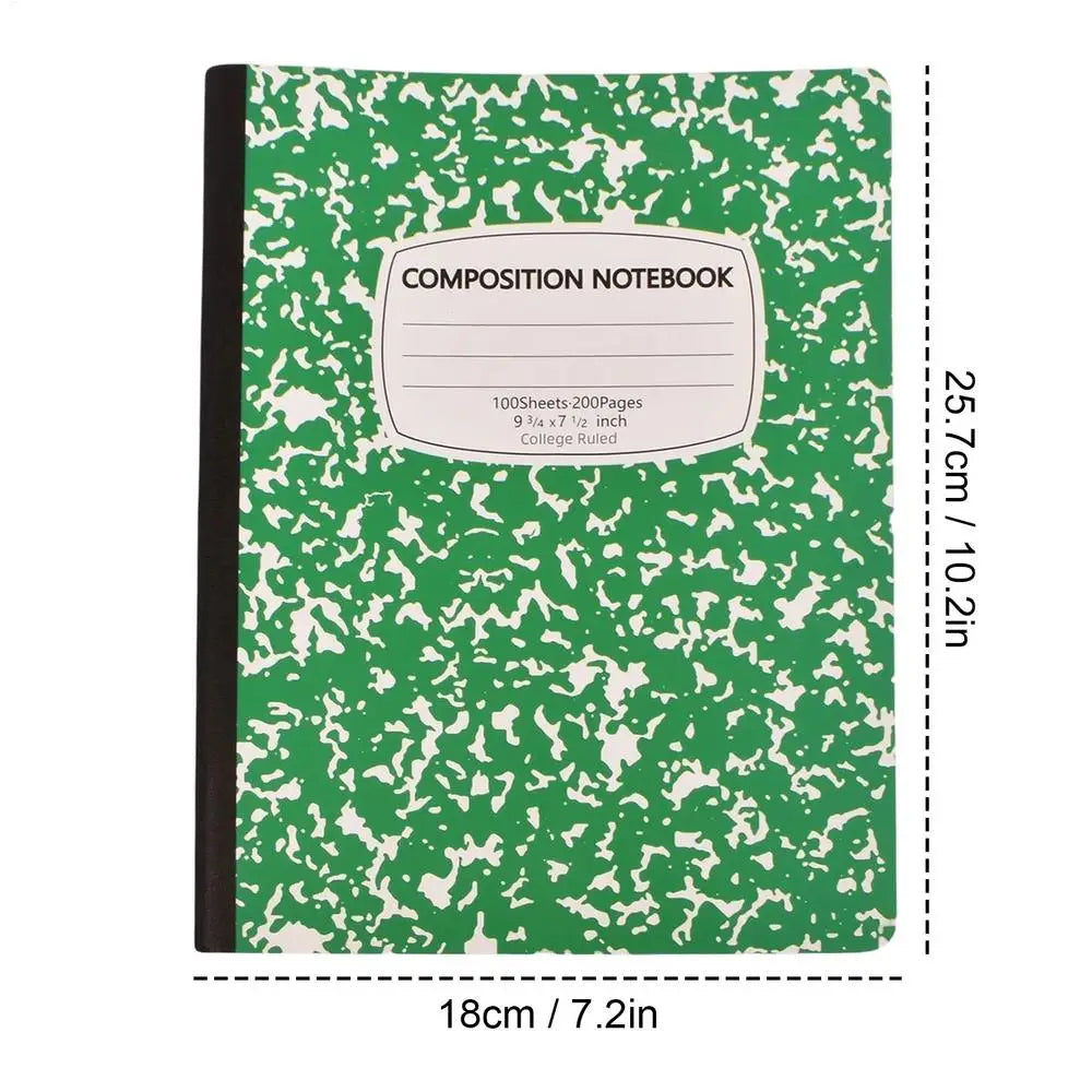 Composition Notebook College Ruled 100 Sheets Abstract Marble Cover Thick Paper 10.2x7.2in Lined Paper Notebook For School