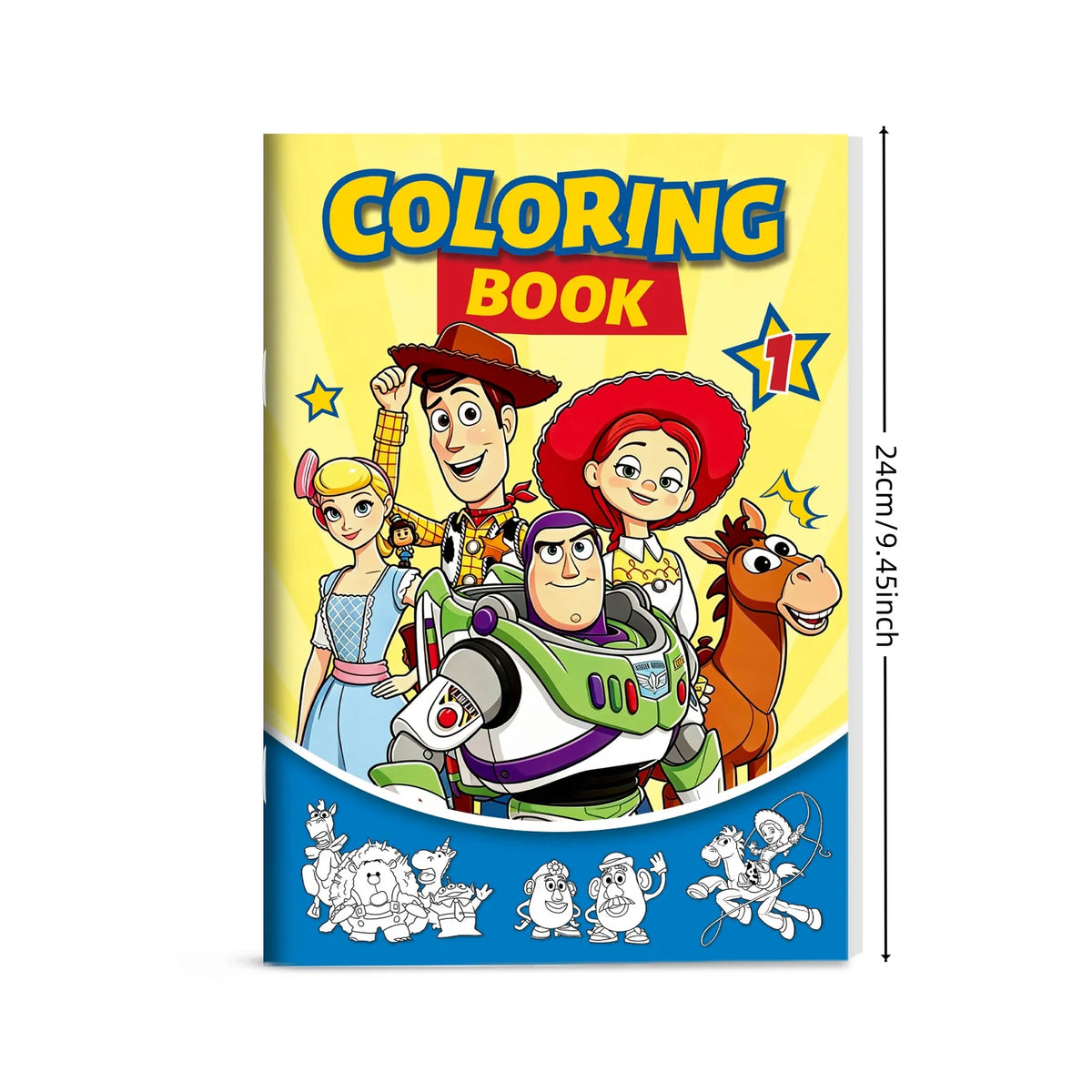 Toy Story 5 Coloring Book Woody Buzz Lightyear Jessie Alien Lilypad Cartoon Drawing Picture Activity Book Painting Pages Gift
