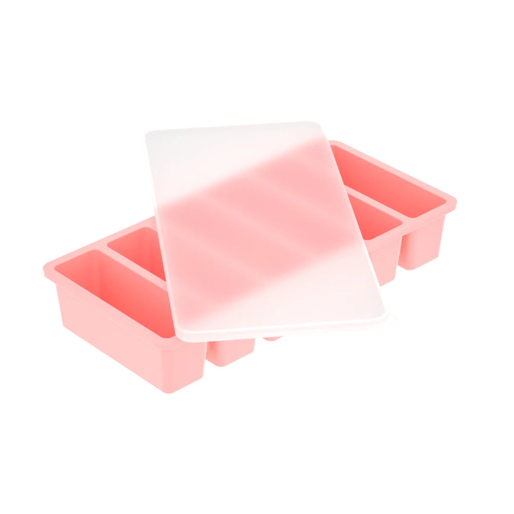 Silicone Ice Mold A box Of Six Bars With A Lid Ice Tray Home Long Tumbler Kitchen Ice Model Juice Mixers Ice-cream Use Dessert